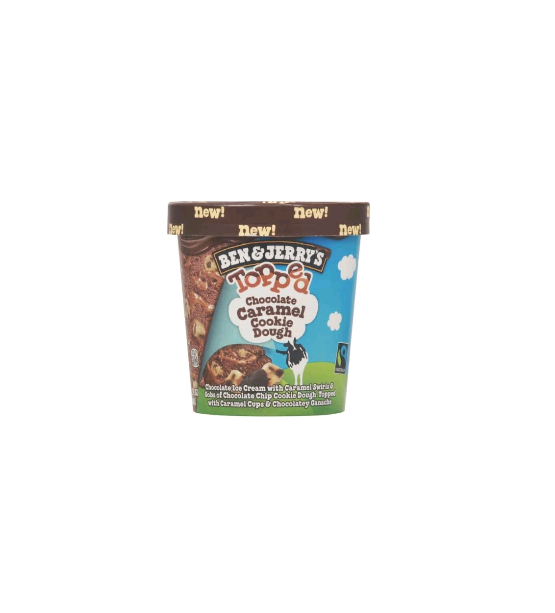 Ben & Jerry's Topped Chocolate Caramel Cookie Dough Ice Cream