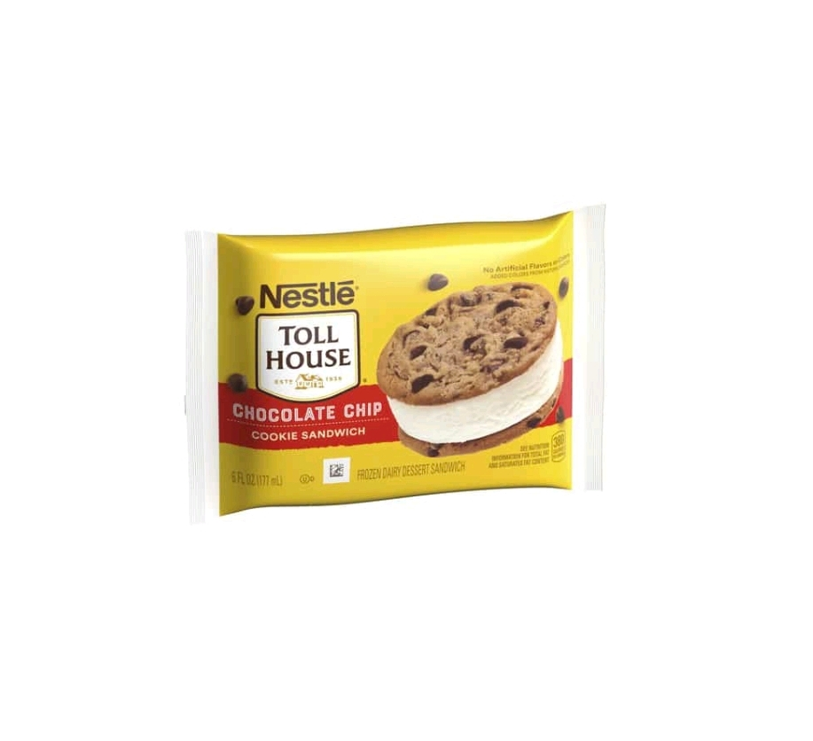 Nestle Toll House Original Chocolate Chip Ice Cream Cookie Sandwich