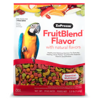 ZuPreem FruitBlend Bird Food with Natural Fruit Flavors Large Birds