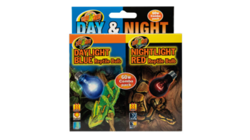 Zoo Med Daylight Blue & Nightlight Red Reptile Lamp Combo Pack