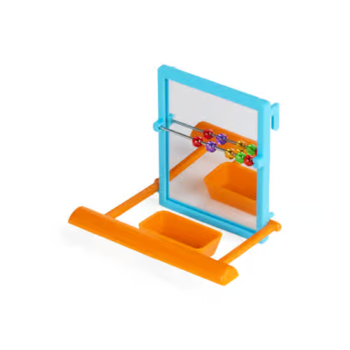 You & Me Mirror Small Bird Toy with Beads