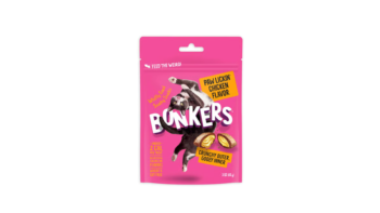 Bonkers Cat Bites Crunchy & Soft Paw Lickin' Chicken Flavored Cat Treats (3 oz)