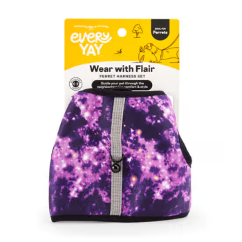 EveryYay Wear With Flair Galaxy-Print Ferret Harness and Leash Large