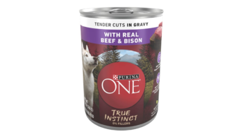 Purina ONE High Protein Gravy with Real Beef & Bison True Instinct Tender Cuts Wet Dog Food