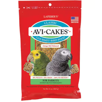 Lafeber's Classic Avi-Cakes Parrot Bird Food Bag