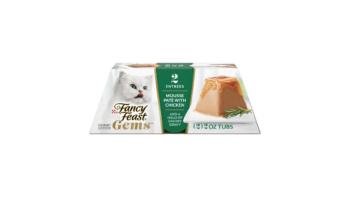 Purina Fancy Feast Gems Mousse Pate Chicken & Savory Gravy Gourmet Wet Cat Food Tubs (2 oz x 2 ct)
