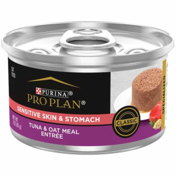 Purina Pro Plan Focus Sensitive Skin & Stomach Wet Cat Food Tuna & Oat Meal Entree (3 oz)