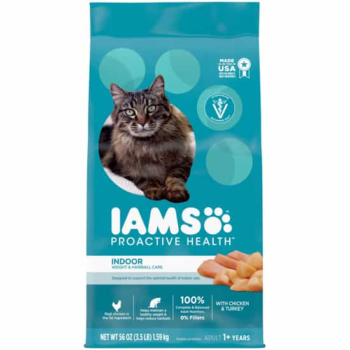 Iams Proactive Health Indoor Weight & Hairball Care Chicken & Turkey Dry Cat Food (3.5 lb)