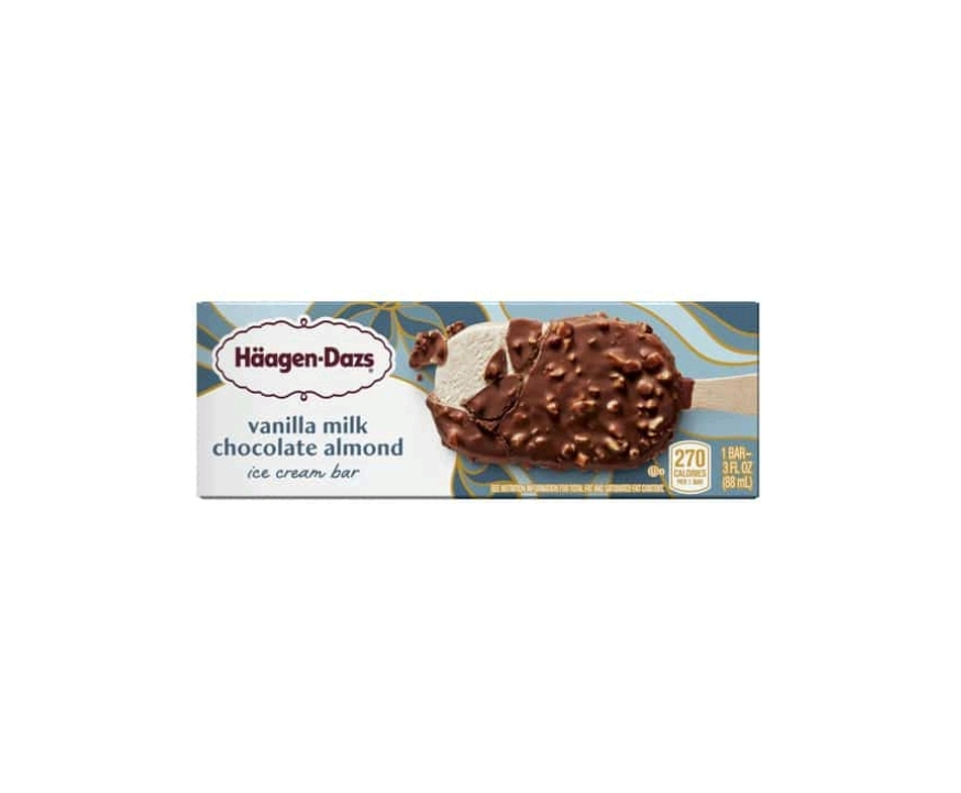 Haagen-Dazs Vanilla Milk Chocolate Almond Ice Cream Bar