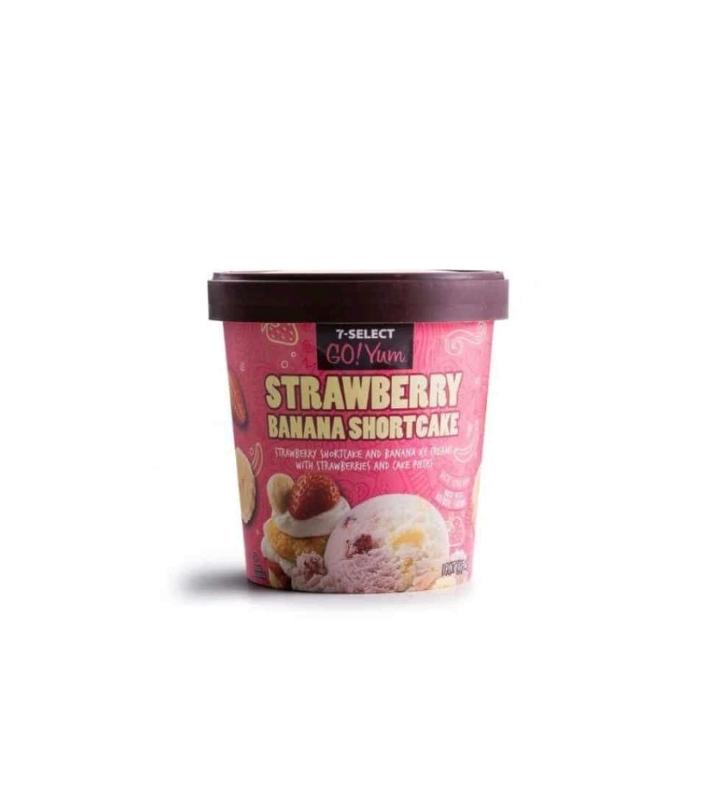 7-Select Go!Yum Shortcake Strawberry Pint Banana Ice Cream