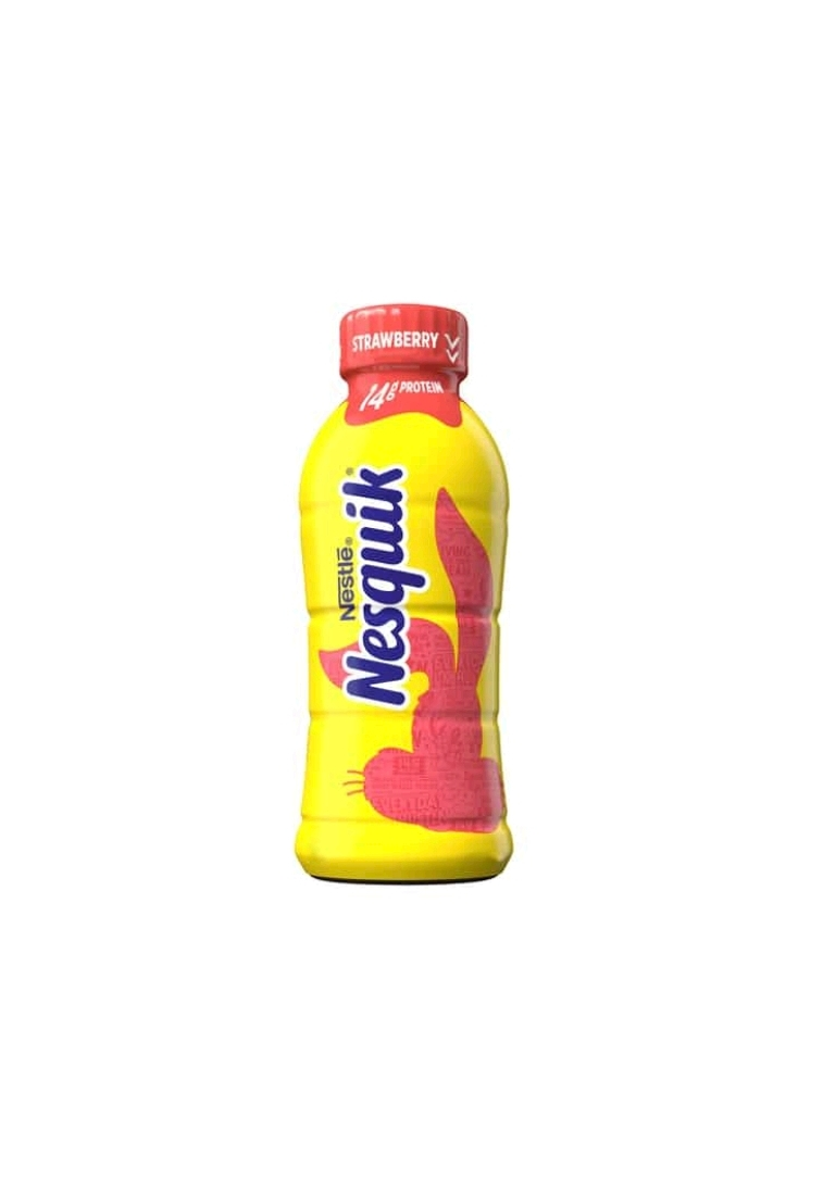 Nesquik Low Fat Strawberry Flavored Milk Bottle