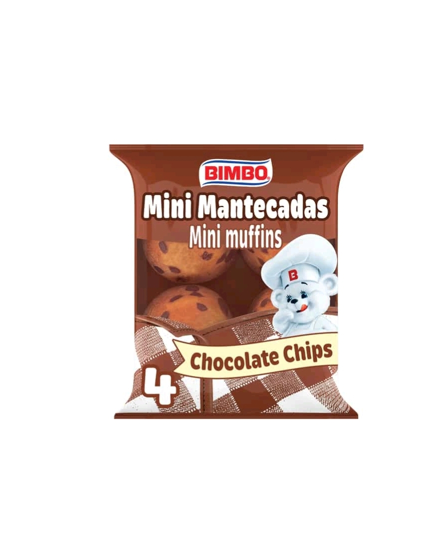 Bimbo Mantecadas Vanilla Chocolate Chip Mini Muffins Bag