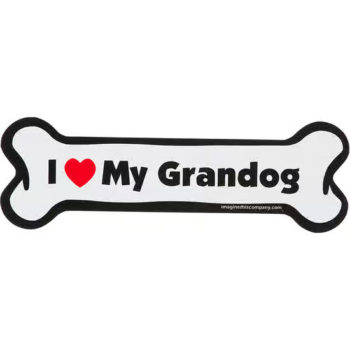 Imagine This I Love My Grandog Bone Shaped Car Magnet