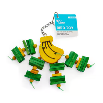 You & Me Wood Banana Small Bird Toy