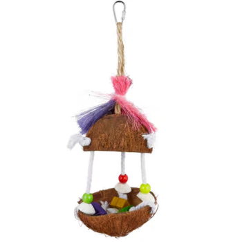 You & Me Tiki Hut Tropical Teaser Bird Toy