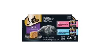 Sheba Perfect Portions Multipack Delicate Salmon and Tender Whitefish & Tuna Entrees Wet Cat Food (1.32 oz x 24 ct)