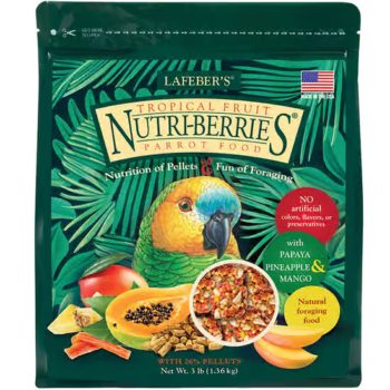 Lafeber's Nutri-Berries Tropical Fruit Parrot Food Bag
