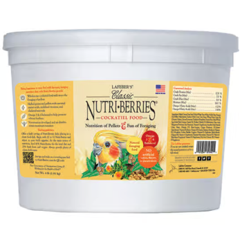 Lafeber's Classic Nutri-Berries Cockatiel Bird Food Tub