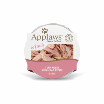 Applaws Natural Tuna Fillet with Crab in Broth Cat Food (2.12 oz)