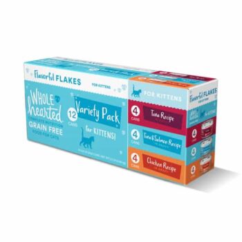 WholeHearted Flavorful Flakes Wet Kitten Food Cans Variety Pack (2.8 oz x 12 ct)