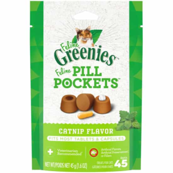 Greenies Feline Pill Pockets Catnip Flavor (1 oz x 45 ct)