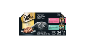 Sheba Perfect Portions Cuts & Gravy Cat Food Seafood Cuts Twin-Packs Variety Pack (1.32 oz x 24 ct)